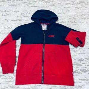 LEVIS VARSITY  Explorer Edition Boys Full Zip Hoodie.(M10/12)
Red & Navy